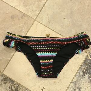 Roxy Black and Pink Bikini Bottom
